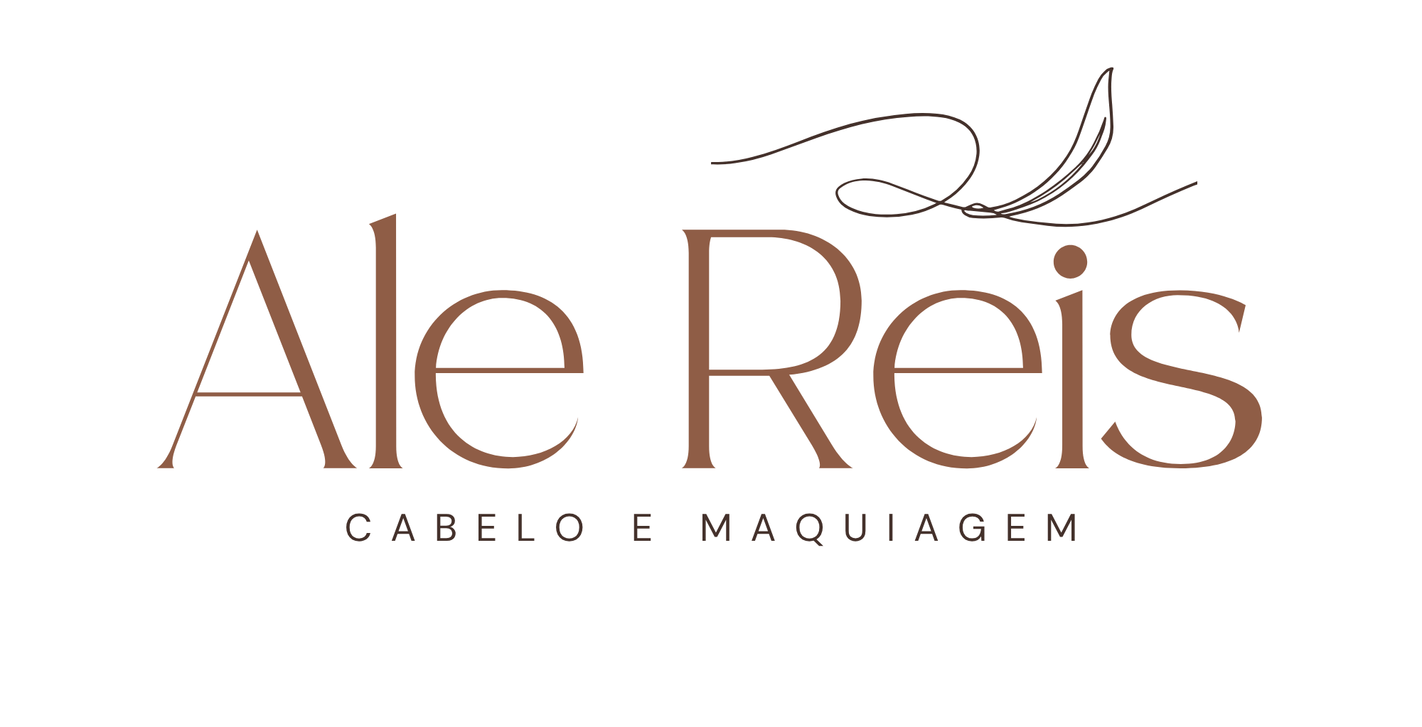 Beige Classy Leaf Beauty Salon Logo